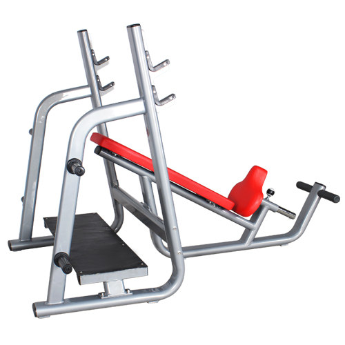 M3031C坐式上斜推舉訓(xùn)練器架 胸肌鍛煉杠鈴?fù)婆e椅大圖展示2