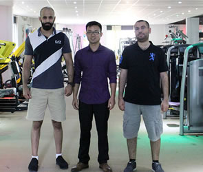 科威特客戶來中國廣州博菲特進口健身房器材