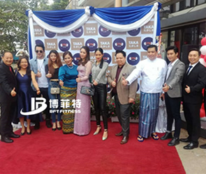 緬甸客戶健身房開業(yè)-并表示采購健身器材就找博菲特