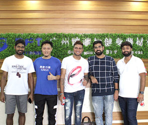 印度客戶(hù)來(lái)中國(guó)進(jìn)口健身房器材