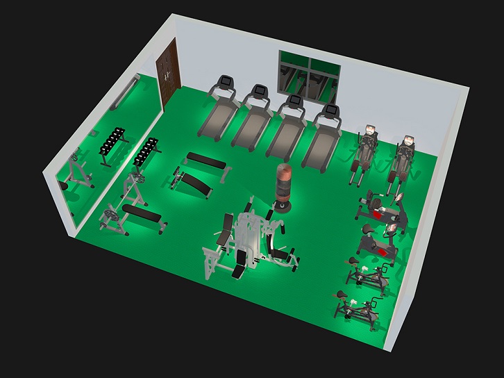 60m2單位職工健身室