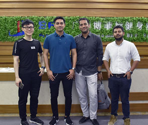 孟加拉客戶來中國采購健身器材